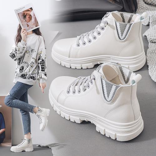 Wigtoday.com, Boots Fall Midrange Chunky Martin boots 2021 New British style lace up leather ankle boots F1004 Boots Fall Midrange Chunky Martin boots 2021 New British style lace up leather ankle boots F1004