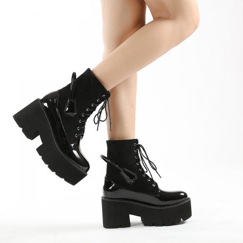 Front lace up cool Martin boots motorcycle wind stitching sexy versatile fashion women boots  F1008