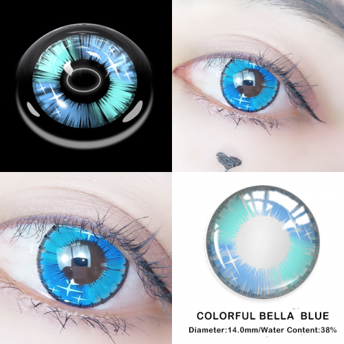 COSPLAY COLORFUL BELLA BLUE CONTACTS TWO PIECES LEN1016