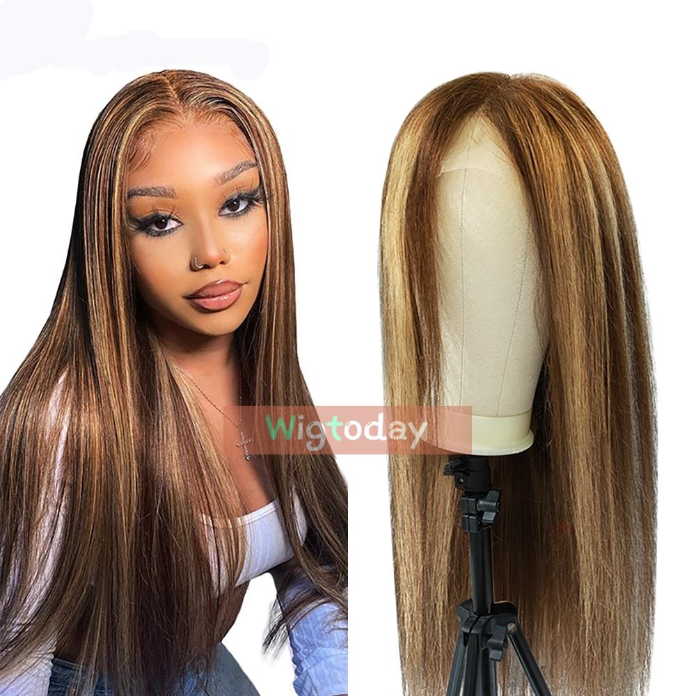 27 Transparent Lace 100% Human Remy Hair Straight 4x4 Lace Closure 13x4 13x6 lace frontal Wigs For Women 150% Density Natural Color HW1126
