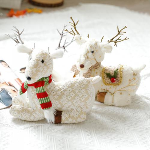 Christmas Decorations Cloth Art Christmas Deer Ornaments XM1013