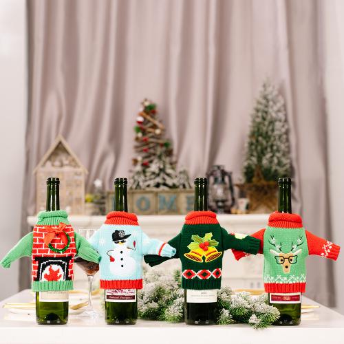 Wigtoday.com, Christmas Decorative Knitted Wine Bottle Cover XM1031 Christmas Decorative Knitted Wine Bottle Cover XM1031