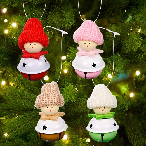 Christmas Decorative Bells Knitted Hat Four Colors One Lot XM1019