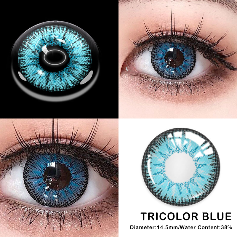 Buy COSPLAY TRICOLOR BLUE CONTACTS TWO PIECES LEN1012 at a cheaper
