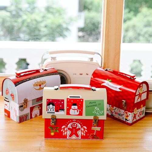 Christmas Decorative Tinplate Saving Box Gift Box Candy Box XM1027
