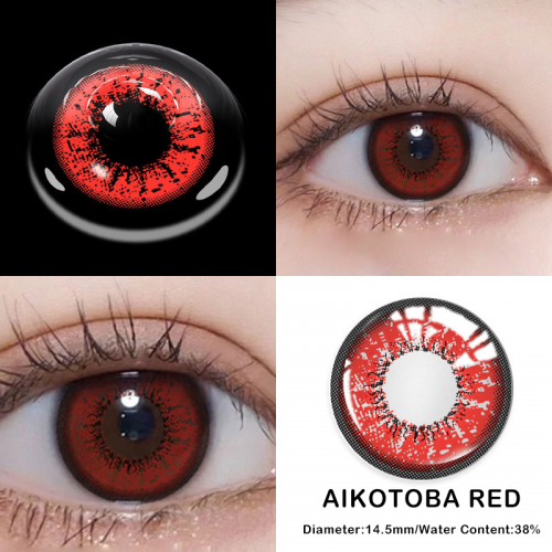 Wigtoday.com, COSPLAY COLORFUL CONTACT LENSES AIKOTOBA RED TWO PIECES LEN1019 COSPLAY COLORFUL CONTACT LENSES AIKOTOBA RED TWO PIECES LEN1019