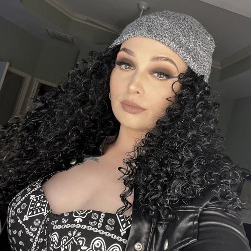 LONG AFRO  KINKY CURLY  WIGS BLACK  25 Inch WG1021