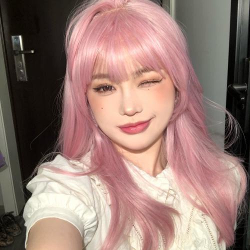 Wigtoday.com, LOLITA PINK AIR BANGS STRAIGHT WIG WM1226 LOLITA PINK AIR BANGS STRAIGHT WIG WM1226