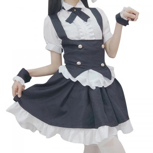 Japanese maids dress in black and white COS015