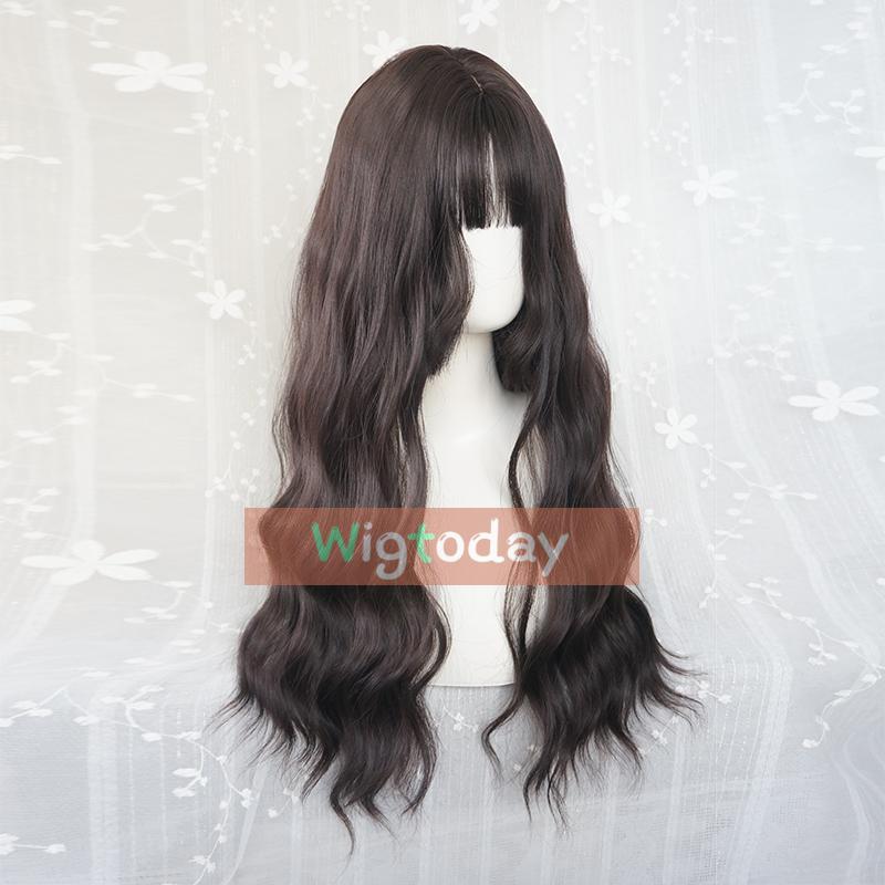 Buy LONG BLACK HIME CUT CURLY WIG WM1150 at a cheaper price on Wigtoday.com
