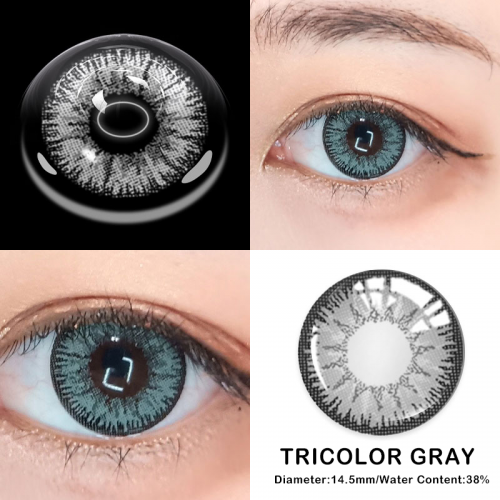 COSPLAY TRICOLOR GRAY CONTACTS TWO PIECES LEN1014