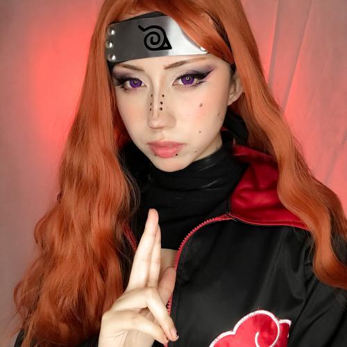 LONG ORANGE CUTE WAVY WIG WM1015