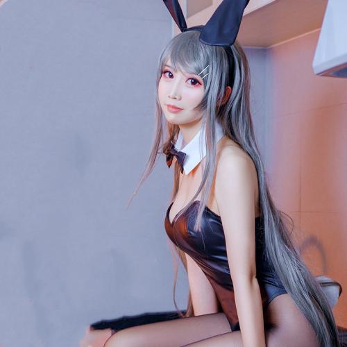 Wigtoday.com, Sakurajima Mai Bunny Cosplay Costume Fullset with Wig COS031 Sakurajima Mai Bunny Cosplay Costume Fullset with Wig COS031
