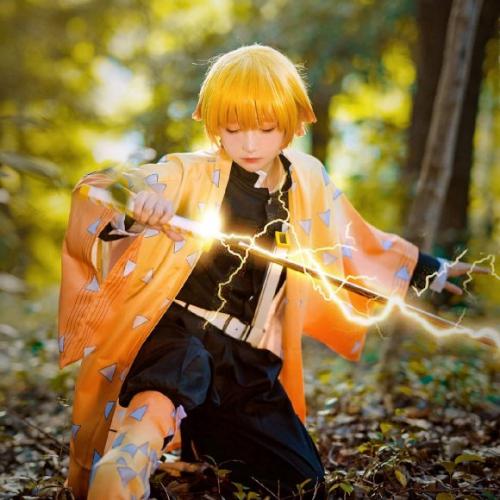 Wigtoday.com, Demon Slayer costume Agatsuma Zenitsu COS005 Demon Slayer costume Agatsuma Zenitsu COS005