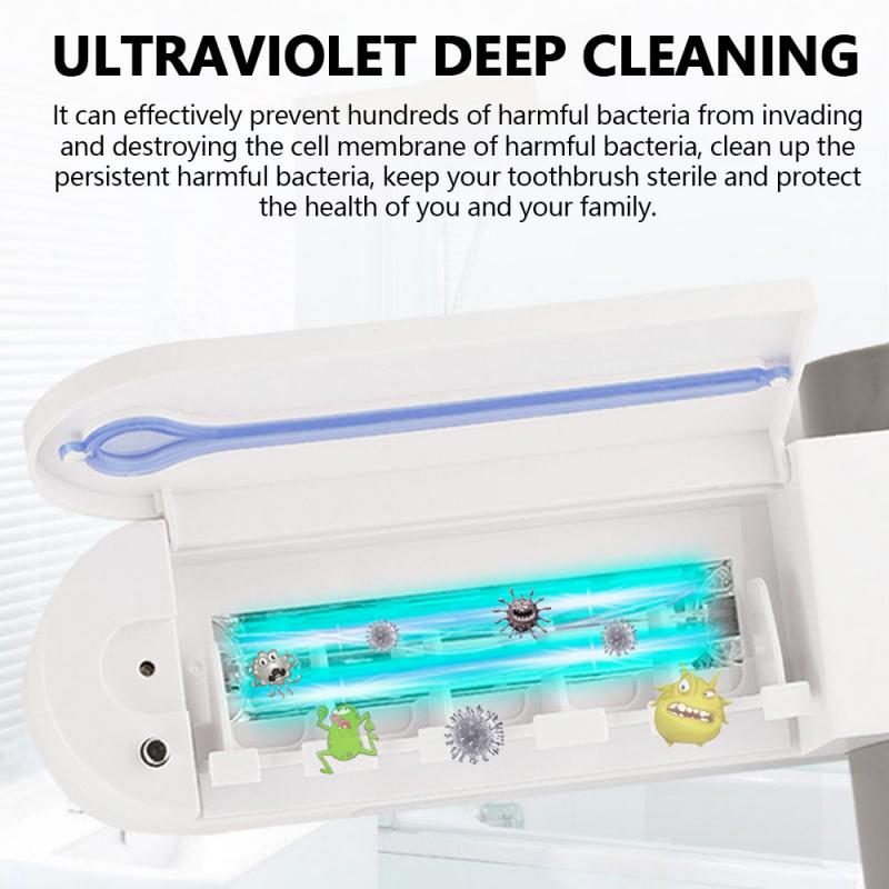 Multifunctional Toothbrush Holder Ultraviolet Toothpaste Dispenser